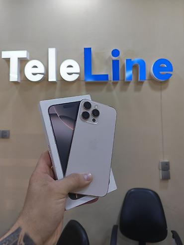 IPhone 16 Pro Max, 256 GB, Desert Titanium, Zəmanət, Simsiz şarj, Face ID lalafo.az -da IPhone 16 Pro Max, 256 GB, Desert Titanium, Zəmanət, Simsiz şarj, Face ID