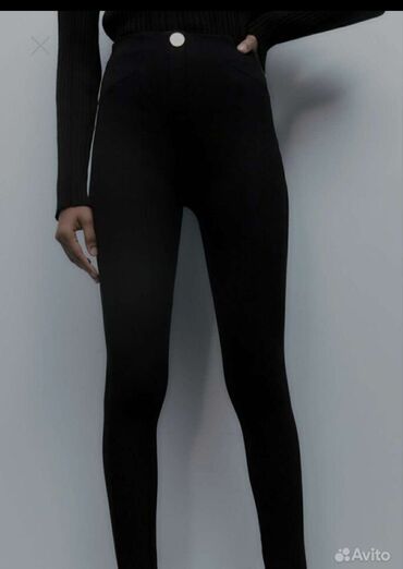 женские лосины под джинсы: Брюки Zara, S (EU 36), M (EU 38), цвет - Черный