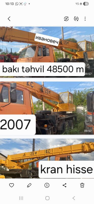 İvanoveç Kran hisse yalnz Satılır!!!Yük maşını kranı, "KC" markası ilə