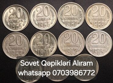 sovet qepiyleri: 5 qepikler----- 1924- 10 azn 1927- 70 azn 1933- 100 azn 1934- 50 azn