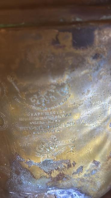 samavar qiyməti: Qədim samovar, 1883 il, Latun, Vəziyyəti: Qənaətbəxş — 3