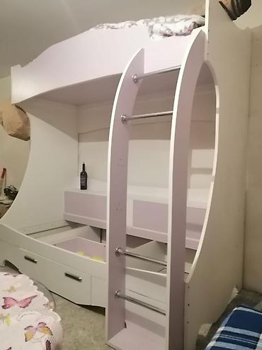 siyirməli carpayı: Oğlan və qız üçün, İşlənmiş, Çarpayı, Siyirməli, MDF — 1