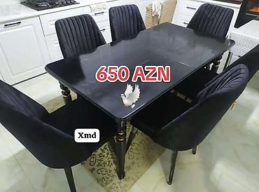 aile: Mətbəx üçün, Yeni, Açılmayan, Dördbucaq masa, 6 stul — 1