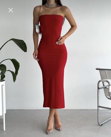 qırmızı don: Вечернее платье, Миди, S (EU 36)