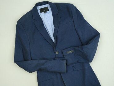 Marynarka męska H&M Slim Fit - Kolor: granatowy z drobną