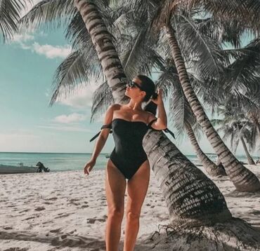 Swimsuits: 2XL (EU 44), Lycra, Single-colored, color - Black