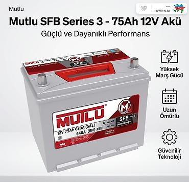 mutlu akumulatory: Mutlu, 75 ah, Orijinal, Türkiyə, Yeni — 1