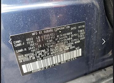 тико бампер: Subaru Outback: 2019 г., Универсал — 10