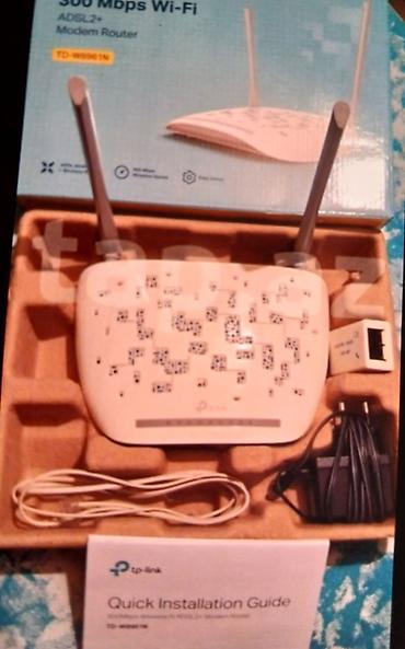 wifi modem usb: TP-Link TD-W8961N ADSL2+ Wi‑Fi modem-router - 300 Mbps sürətli — 1