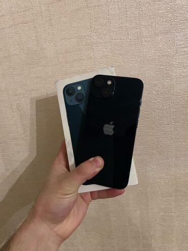 ı phone 5: IPhone 13, 128 GB, Qara, Zəmanət, Simsiz şarj, Face ID