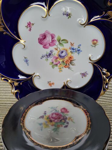 Kuhinjski setovi: Servis za torte,kolace 1945g+ Jlmenau pravi kobalt. Servis za — 3