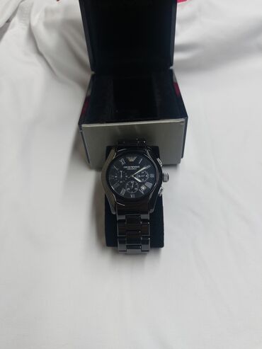 Qol saatları: Qol saatı, Emporio Armani, rəng - Qara — 1