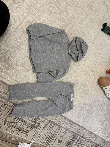 bland group: Детские костюмы для 3–4 лет 1) H&M, размер 104 - Серый вязаный — 2