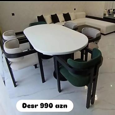 nerjaveka stol: Qonaq otağı üçün, Yeni, Açılmayan, Oval masa, 6 stul — 1