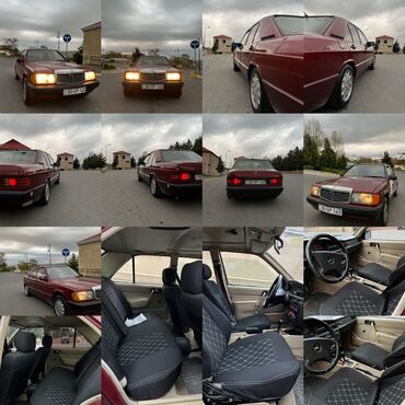 Mercedes-Benz: Mercedes-Benz 190 (W201) sedan - Kuzov: 4 qapılı sedan, bordo rəng - — 6