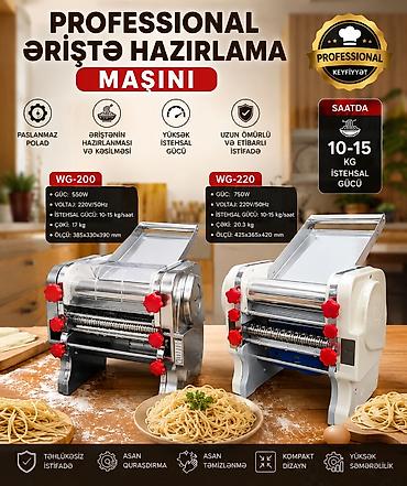 🍜 PROFESSİONAL ƏRİŞTƏ HAZIRLAMA + XƏMIRAÇMA MAŞINI Ev, restoran, kafe