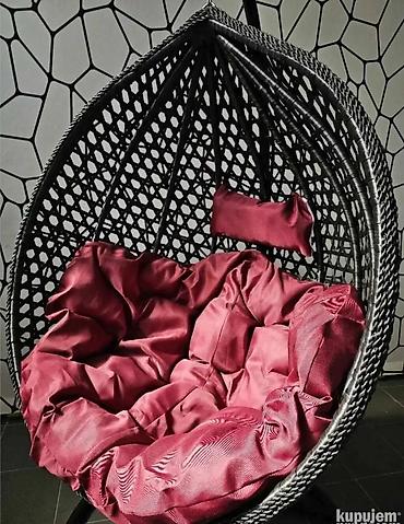 Ležaljke i ljuljaške: Viseća “egg” fotelja sa stalkom - Konstrukcija: čvrst metalni okvir — 12