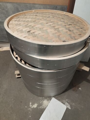 Другая автоэлектроника: Большой паровой бамбуковый ярус (манты/димсам пароварка) промышленного