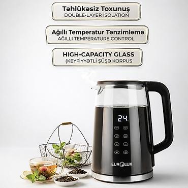 caydan caynik: №: 4625 Məhsulun adı: Elektrik çaydan Eurolux Duble-Layer Brend — 1