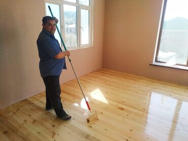 Döşəmə işləri: Pol ve parketlerin yonulub laklanmasi yuksek seviyyede — 18
