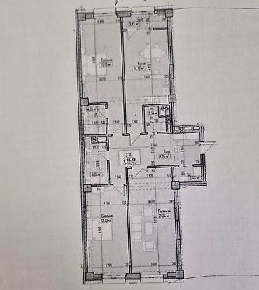 2022: 3 комнаты, 140 м², Асанбай мкр Индивидуалка, 16 этаж, ПСО (под самоотделку) — 8