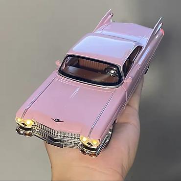 fine century: Kolleksiya üçün model avtomobil – klassik 1959 üslubunda çəhrayı kupе — 2