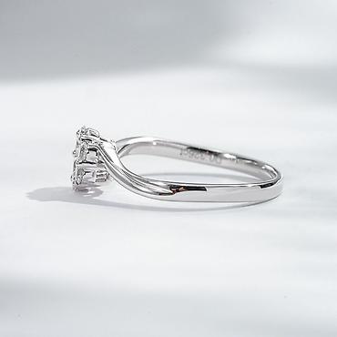 Украшения с бриллиантами: 💍 Кольцо из белого золота 750 пробы с лабораторными бриллиантами ✨ — 4