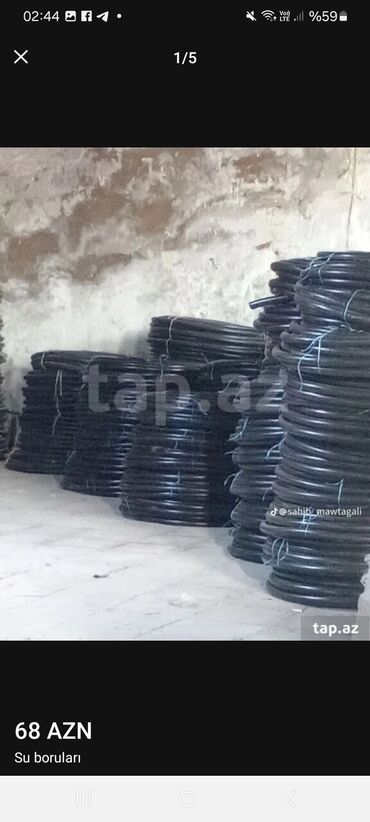 agdas ikinci el: Şlanq, Yeni, daxili diametr 20 mm mm, Başlıqlı