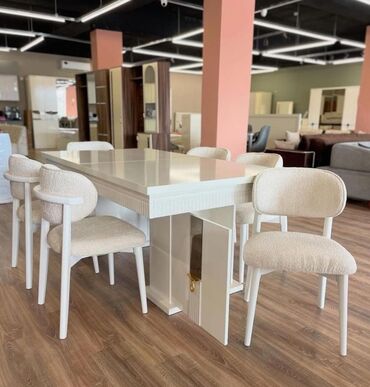 старые стулья: Qonaq otağı üçün, Yeni, Açılan, Dördbucaq masa, 6 stul