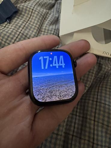 apple wach: Apple Watch с корпусом в тёмном цвете + синий миланский магнитный — 2