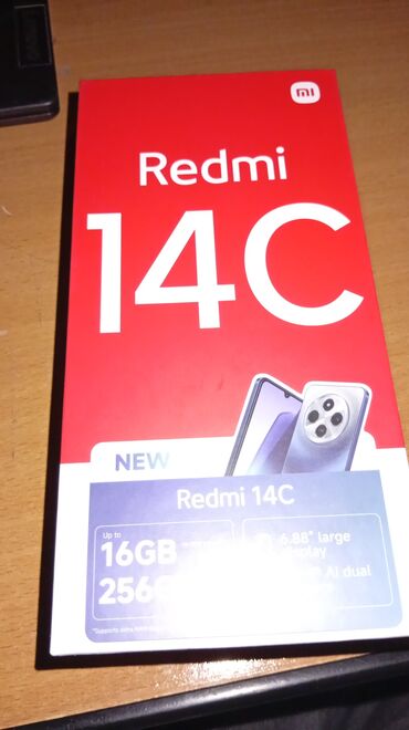 телефон редми 14с: Redmi, Redmi 14C, Колдонулган, 256 ГБ, түсү - Кара, 2 SIM