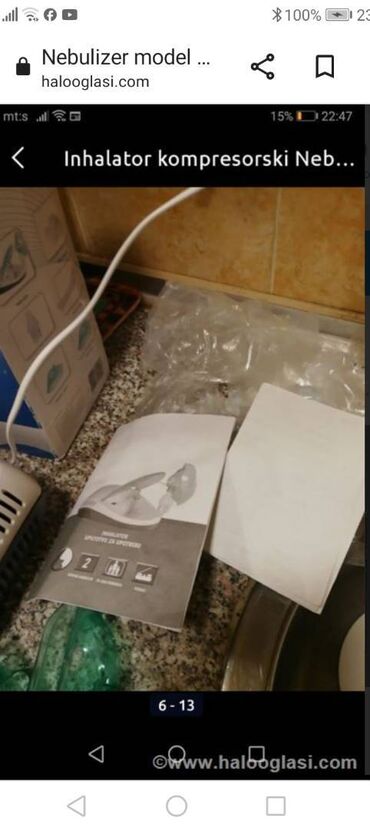 Inhalatori, nebulizatori: Inhalator kompletan ispravan 
Mirjevo — 8