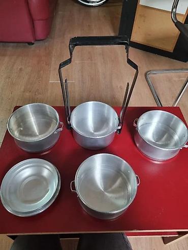 globus bife za pice: STARA ALUMINIJUMSKA MANJERKA | Stara aluminijumka manjerka sa četiri — 2
