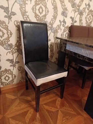 kuxna stol: Qonaq otağı üçün, İşlənmiş, rəng - Qara Stul — 1