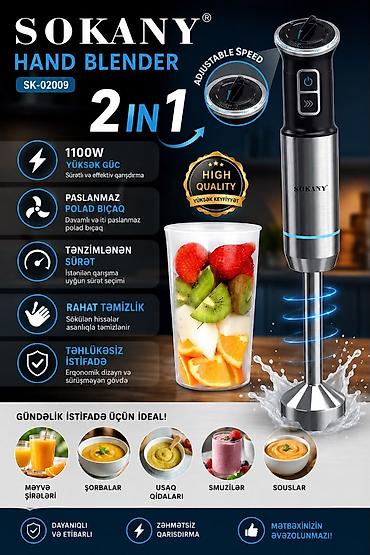 №: 1838 Məhsulun adı: Blender Sokany SK-02009 Brend: Sokany