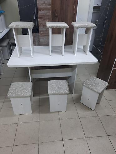 Кухонные столы и стулья: Кухонный стол и стул, Новый, Бесплатная доставка, цвет - Белый — 2