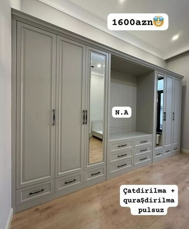Dolablar: Yeni, Kupe, 5 qapı Künc dolab, Qarderob, paltar dolabı, Azərbaycan