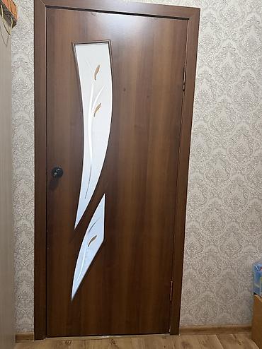 стёк: Межкомнатная дверь, Б/у, Со стеклом, Одностворчатая, Деревянная, Распашная, цвет - Коричневый — 2