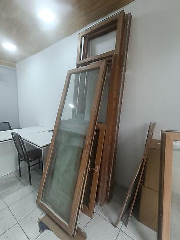 palid parket: PVC ağac rəngində pəncərə və qapı profilləri – şüşə və çərçivələrlə — 3
