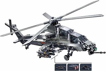 Оюнчуктар: Конструктор Вертолет Military WZ-10S  🔸️Набор строительных блоков — 4