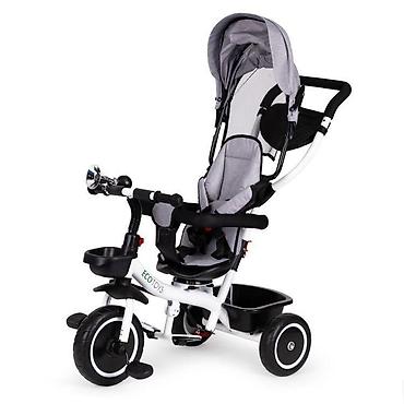 flo clo: TRICIKL SA ROTIRAJUĆIM SEDIŠTEM 360 ECOTOYS – GRAY Funkcionalan — 1