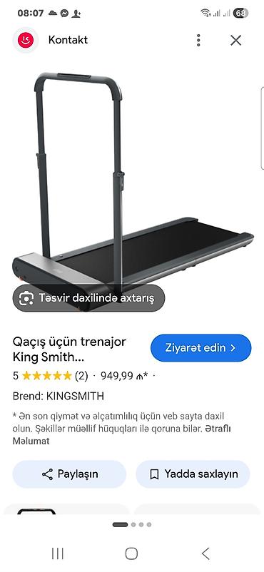 motorlu: Qaçış üçün trenajor – KINGSMITH - Brend: KINGSMITH - Tip: Ev və ofis — 1