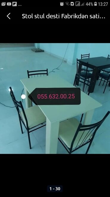 Masa və oturacaq dəstləri: Stol stullar, Masa və oturacaqlar dəsti, Masalar, oturacaqlar — 8