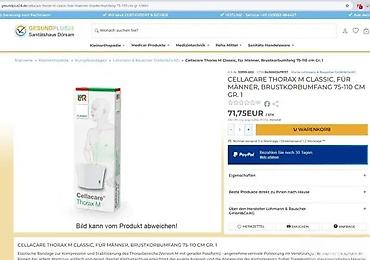 Bandažeri, steznici, korektori: Cellacare Thorax M – elastična torakalna bandaža (muški model) - — 2
