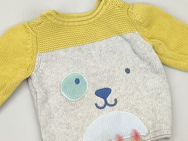 prosty sweterek na drutach dla niemowlaka: Sweater, 3-6 months, condition - Very good