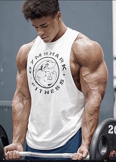 оранжевая: Майка без рукавов GYMSHARK FITNESS для тренировок. - Крой: глубокие — 1