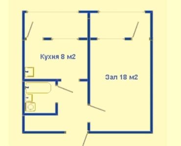 квартира агенство: 1 комната, 3 м², 104 серия, 2 этаж
