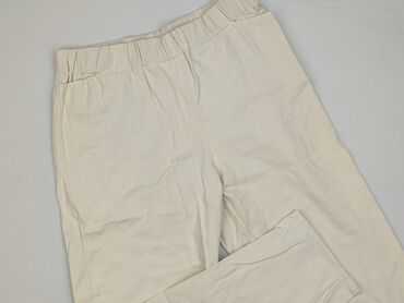 woskowane spodnie z wysokim stanem stradivarius: Material trousers for women, size S (EU 36)