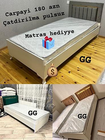 tekli yataq: Yeni, Təknəfərlik çarpayı, Matras ilə — 1