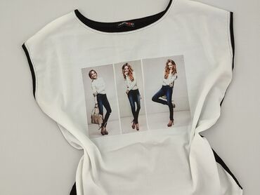 bluzki z biżuteryjnym zdobieniem: T-shirt damski, L